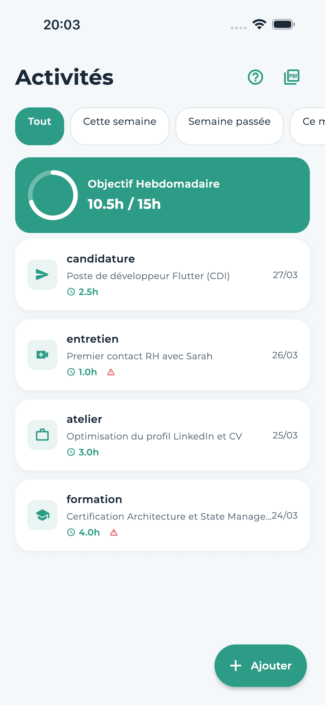 Jozen Activities List